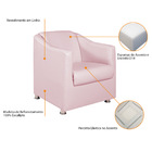Poltrona Decorativa Catar Corano -  Doce Sonho Móveis - Rosa