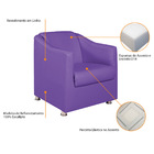Poltrona Decorativa Catar Corano -  Doce Sonho Móveis - Roxo