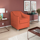 Poltrona Decorativa Catar Suede -  Amarena Móveis - Terracota