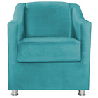 Poltrona Decorativa Catar Suede -  Doce Sonho Móveis - Azul T