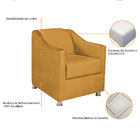 Poltrona Decorativa Catar Suede -  Doce Sonho Móveis - Mostar