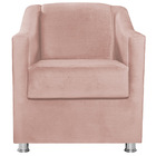 Poltrona Decorativa Catar Suede -  Doce Sonho Móveis - Rosê