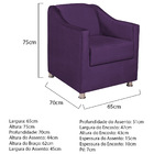 Poltrona Decorativa Catar Suede -  Doce Sonho Móveis - Roxo