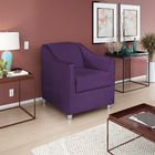 Poltrona Decorativa Catar Suede -  Doce Sonho Móveis - Roxo
