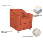 Poltrona Decorativa Catar Suede -  Doce Sonho Móveis - Terrac