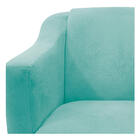 Poltrona Decorativa Catar Suede Azul Tiffany - Amarena Móveis