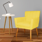 Poltrona Decorativa Cecília Suede Cores Variadas - Ds Estofad