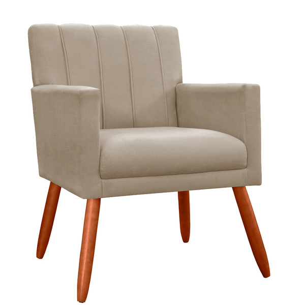 Poltrona Decorativa Cecília Suede Cores Variadas - Ds Estofad