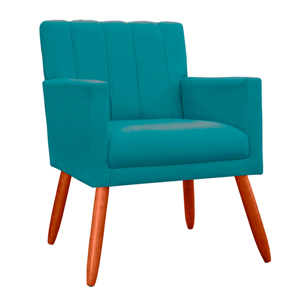 Poltrona Decorativa Cecília Suede Cores Variadas - Ds Estofad