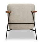 Poltrona Decorativa Celeste Linho Bouclê Bege Base De Ferro P