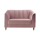 Poltrona Decorativa Charlô 110cm Veludo Rosê G28 - Gran Belo