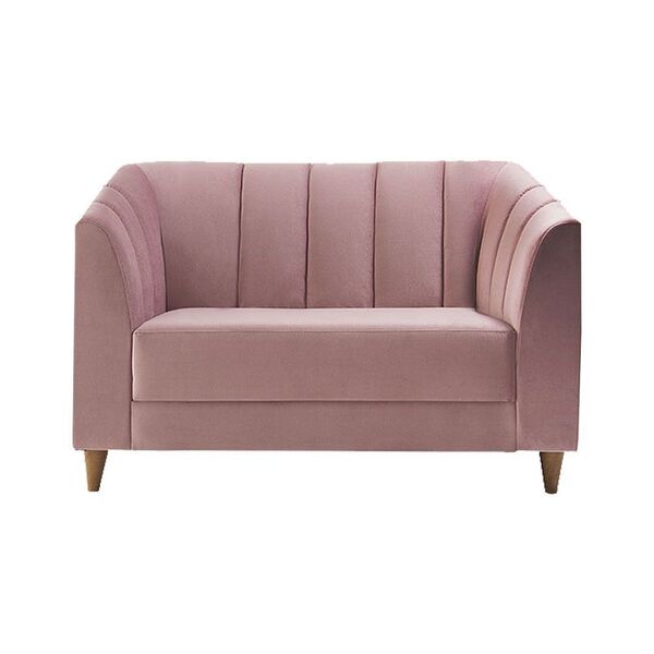 Poltrona Decorativa Charlô 110cm Veludo Rosê G28 - Gran Belo