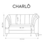 Poltrona Decorativa Charlô 110cm Veludo Rosê G28 - Gran Belo