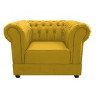 Poltrona Decorativa Chesterfield Ana Corano Amarelo - Amarena