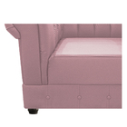 Poltrona Decorativa Chesterfield Ana Corano Rosa Bebê - Amare