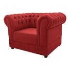 Poltrona Decorativa Chesterfield Ana Corano Vermelho - Doce S