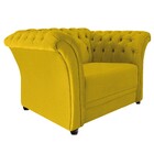 Poltrona Decorativa Chesterfield Sofia Corano Amarelo - Amare