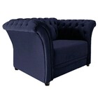 Poltrona Decorativa Chesterfield Sofia Corano Azul Marinho -