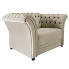 Poltrona Decorativa Chesterfield Sofia Corano Bege- Doce Sonh