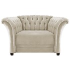 Poltrona Decorativa Chesterfield Sofia Corano Bege- Doce Sonh