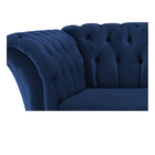 Poltrona Decorativa Chesterfield Sofia Suede Azul Marinho - D