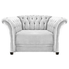 Poltrona Decorativa Chesterfield Sofia Suede Branco - Doce So