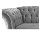 Poltrona Decorativa Chesterfield Sofia Suede Cinza - Amarena