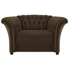 Poltrona Decorativa Chesterfield Sofia Suede Marrom - Doce So