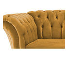 Poltrona Decorativa Chesterfield Sofia Suede Mostarda - Amare