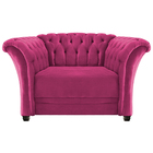 Poltrona Decorativa Chesterfield Sofia Suede Pink - Amarena M