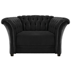 Poltrona Decorativa Chesterfield Sofia Suede Preto - Amarena