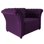 Poltrona Decorativa Chesterfield Sofia Suede Roxo - Amarena M