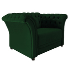Poltrona Decorativa Chesterfield Sofia Suede Verde - Amarena