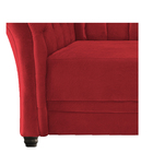 Poltrona Decorativa Chesterfield Sofia Suede Vermelho - Doce