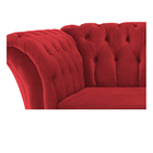 Poltrona Decorativa Chesterfield Sofia Suede Vermelho - Doce