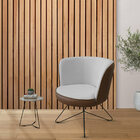 Poltrona Decorativa Chiara Base Orby Corano Marrom/poliéster