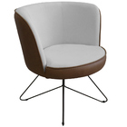 Poltrona Decorativa Chiara Base Orby Corano Marrom/poliéster