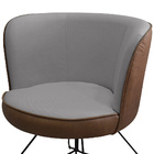 Poltrona Decorativa Chiara Base Orby Corano Marrom/velosuede