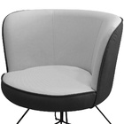 Poltrona Decorativa Chiara Base Orby Corano Preto/poliéster C