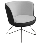 Poltrona Decorativa Chiara Base Orby Corano Preto/poliéster C