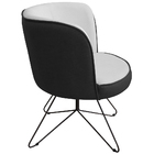 Poltrona Decorativa Chiara Base Orby Corano Preto/poliéster C