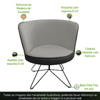 Poltrona Decorativa Chiara Base Orby Corano Preto/poliéster F