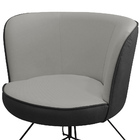 Poltrona Decorativa Chiara Base Orby Corano Preto/poliéster F