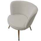 Poltrona Decorativa Chiara Pés Palito Duo Madeira Linho Mescl