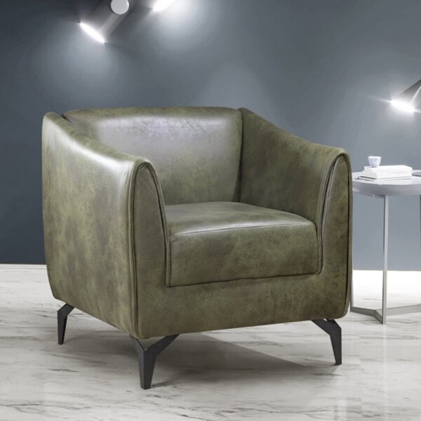 Poltrona Decorativa Chicago Tecido Verde Musgo