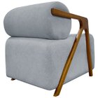 Poltrona Decorativa Chloe Premium Para Sala De Estar Cinza