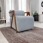 Poltrona Decorativa Chloe Premium Para Sala De Estar Cinza