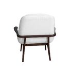 Poltrona Decorativa Cintia Com Pés Madeira Linho Palha G38 -