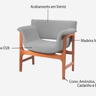 Poltrona Decorativa Cinza Em Veludo Argos
