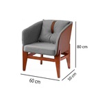 Poltrona Decorativa Cinza Em Veludo Sana